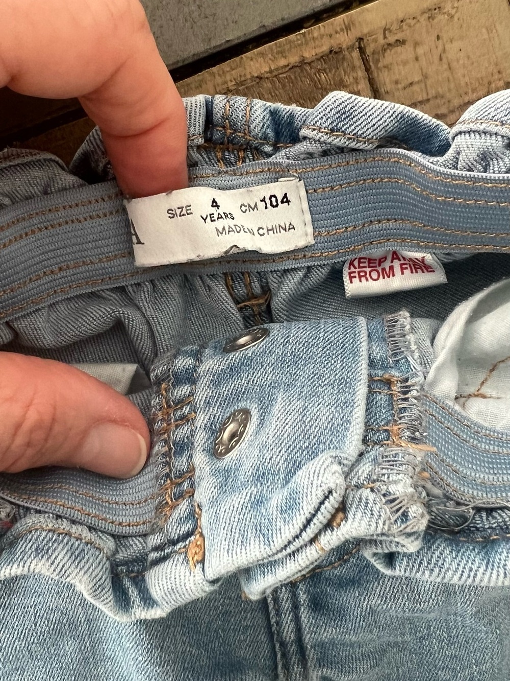 Zara  Size 4 Kids Light Wash Jeans - Light Blue